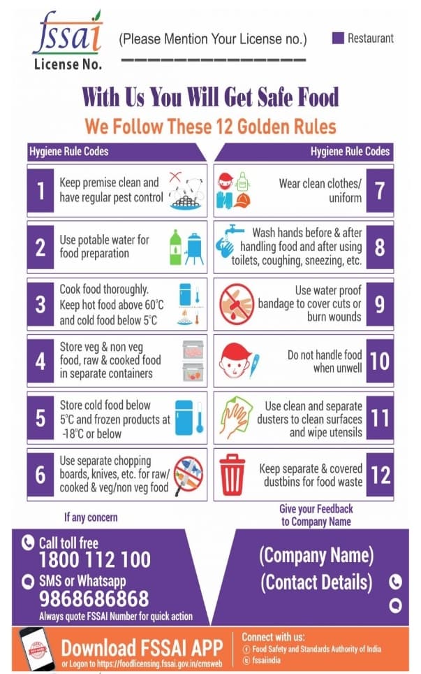 Guidelines for Restaurants for Food Safety. All restaurants and eateries are advised to follow the guidelines to maintain public health and avoid penalties. Download teh FSSAI app to know more.
#foodsafety