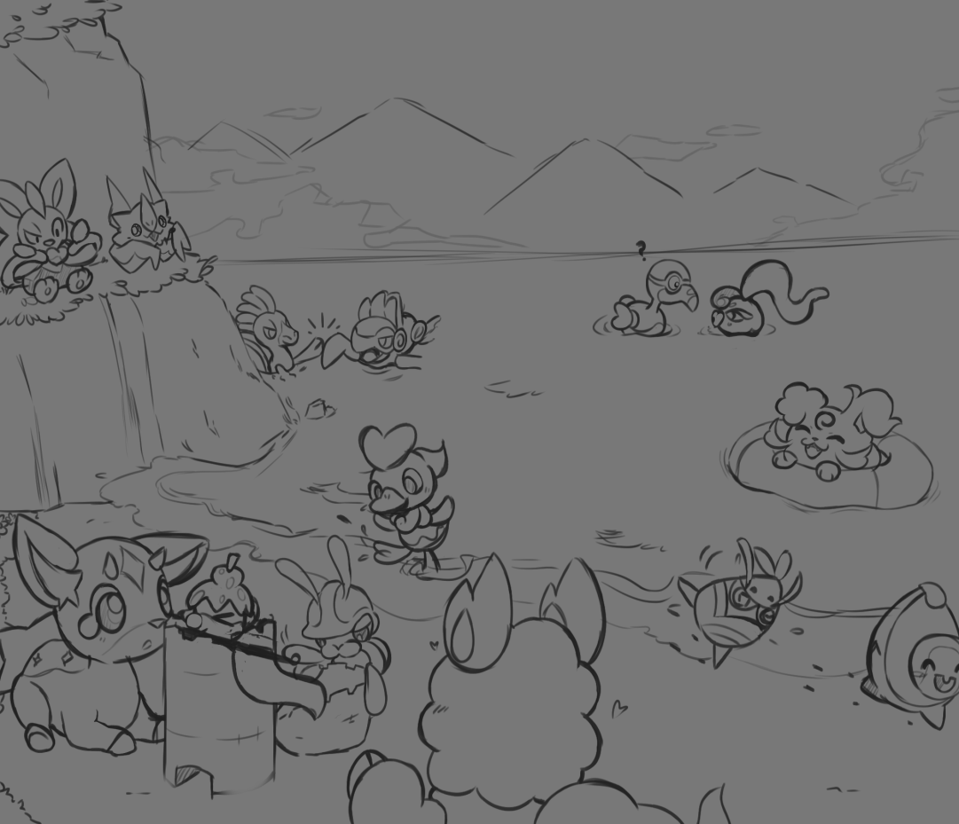 HaruVulpix's tweet photo. A little quick sketch I made of some baby fakemon from @EBaruON  server 🩷🩷 https://t.co/qCWCdM7Zcb