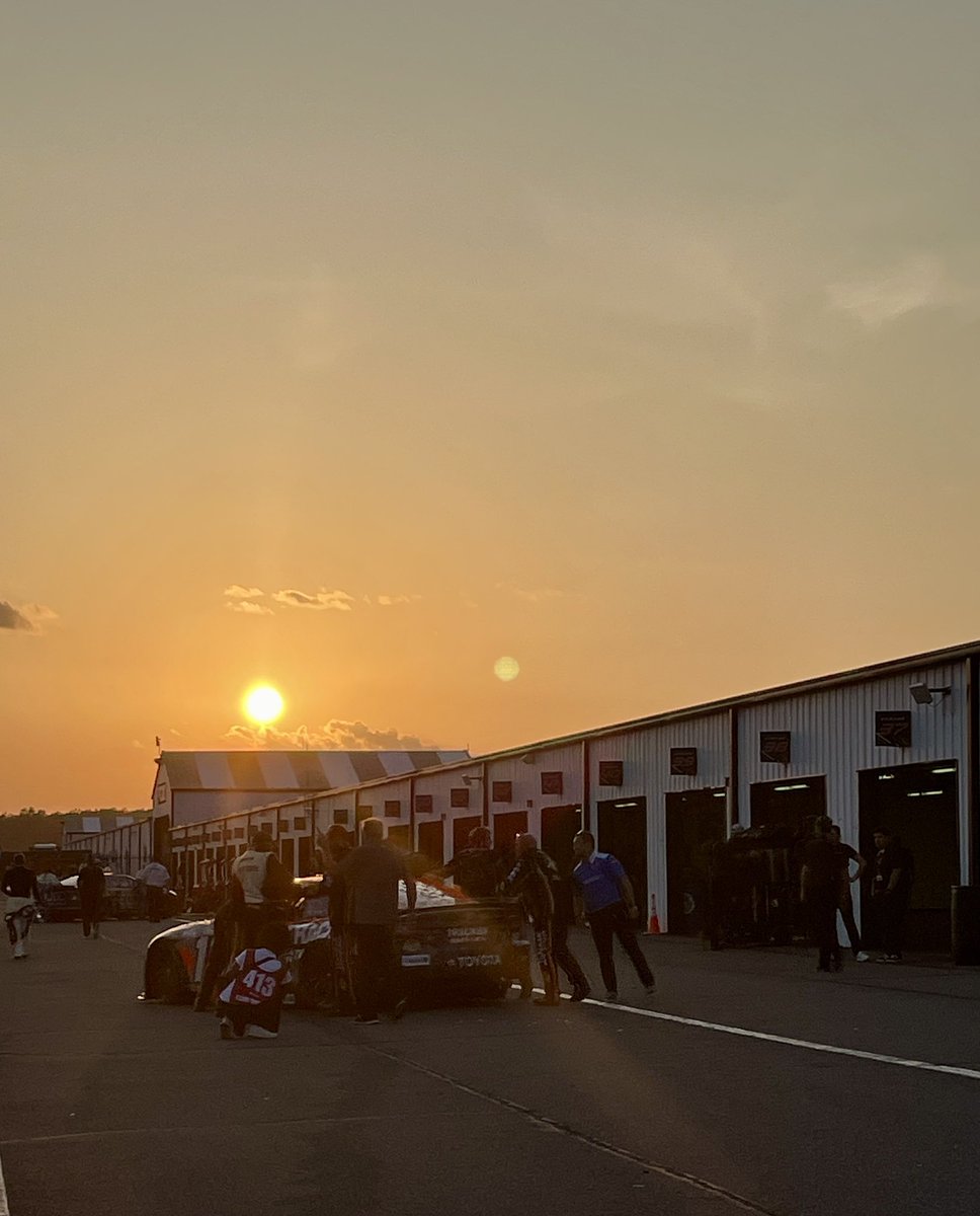 MelanyCAylor's tweet photo. Calm before the storm…literally. Race number six of 2025 is in the books. 🏁 #NASCAR #NASCARonPrime #TrickyTriangle https://t.co/XGcQe69YFe