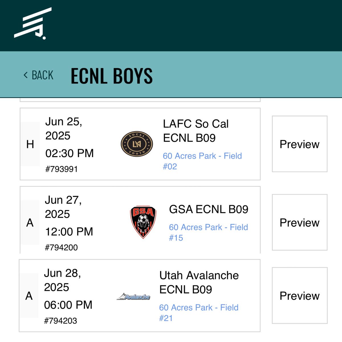 Come watch me play at the <a href="/ECNLboys/">ECNL Boys</a> playoffs with <a href="/STA_Soccer/">STA Soccer</a> :
