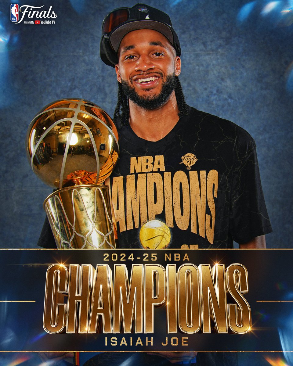 NBA's tweet image. Drafted 49th overall out of Arkansas in 2020 and now NBA CHAMPION in Year 5... Isaiah Joe!
