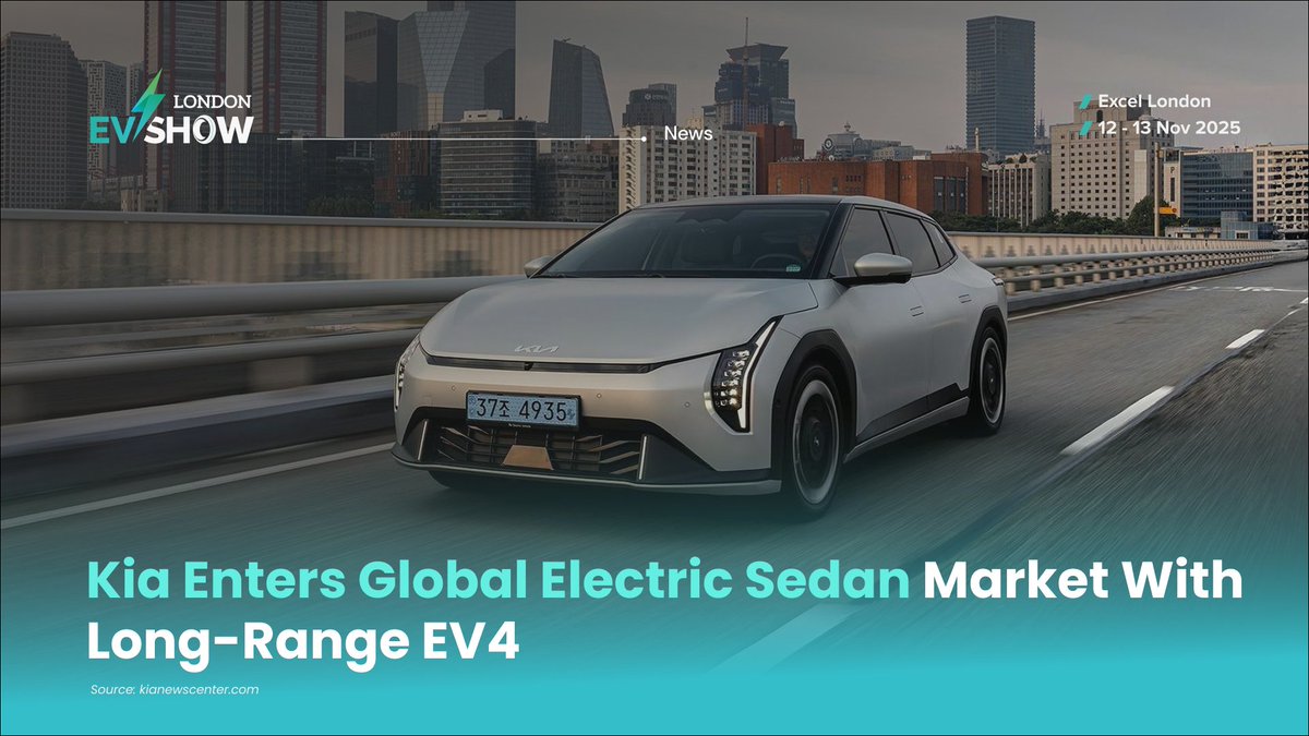 Kia has unveiled the EV4, its first globally-focused all-electric sedan, representing a major milestone in the brand’s ongoing push to strengthen its electric vehicle portfolio.

Read the full article here: tinyurl.com/4cmurn5v

#londonevshow #levs25 #evshow25 #evshow #evexpo