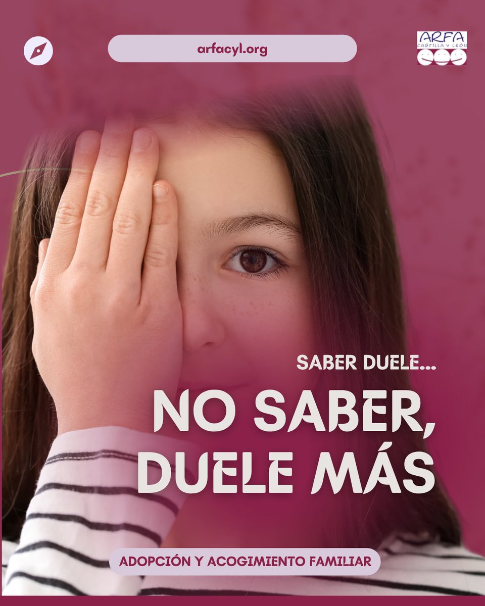 📖 Saber duele. No saber, duele más En adopción y acogimiento, muchas veces el pasado es un puzle incompleto. Y cuando una pieza aparece, puede doler… pero también sanar En Arfacyl, defendemos el derecho a saber Porque la identidad necesita raíces, aunque no siempre sean bonitas