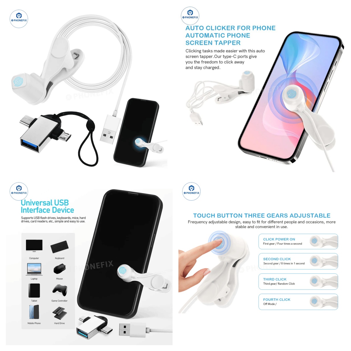 diyfixtool's tweet image. Smart clicker, one-click like and snap up! Customizable frequency, fully compatible with iOS, available for 99% of apps, a must-have for gaming and social live streaming!

#smartclicker #lazytechnology #connector #IOS #phonefix #diyfixtool