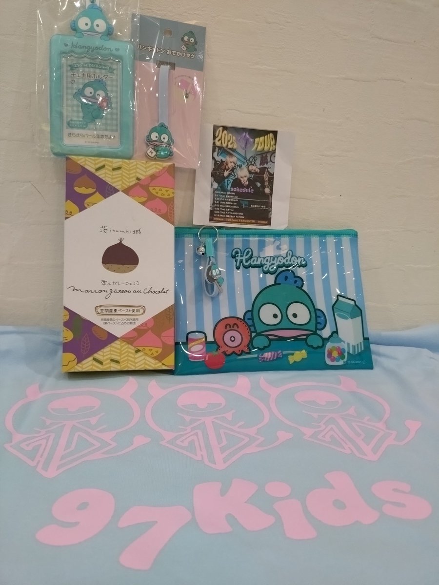 ミッチーさんチケット譲り受けてくれてりがとう♡

実は6月18日の97福島LIVEはまさかのちびマイ教宿泊学習ドンピシャということで🥶
お子のチケットが1枚余るはめに…
（抽選申込み時はまだ新学期の行事配布されず）

そんなわけでミッチーさんお子のチケット活用、お土産までありがとうございました✨