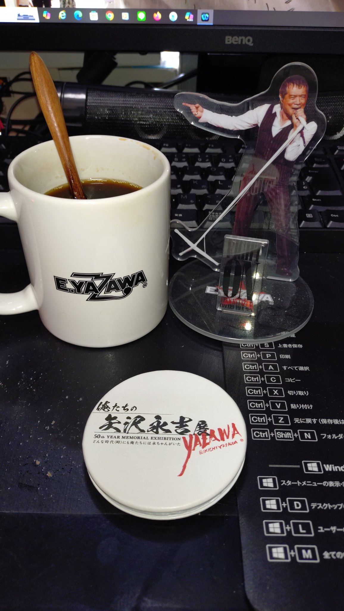 Yazawa - 矢沢永吉 E.YAZAWA 缶ミラー ロゴ 赤 レッド 非売品の