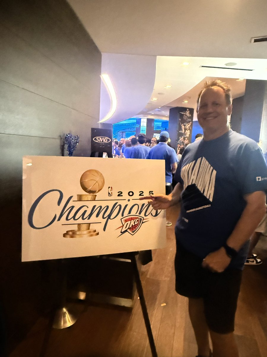 emmilkowski's tweet image. What a night!! 17 years in the making for @CraigMilkowski and I. We’ve been season ticket holders through it all. Worth every game, every season!!! #2025NBAChampions #OKCThunder