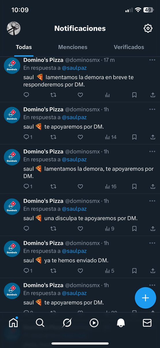 saulpaz's tweet photo. @dominosmx Ya no mientan, si no pueden .. no prometan nada . Obvio no se han comunicado. Hable a la sucursal y se negaron a cancelar el pedido, que elllos no iban a reembolsar el $$. Lit. Me obligaron a recibir el pedido después de 5 hrs @Profeco https://t.co/9Du74gfYK0