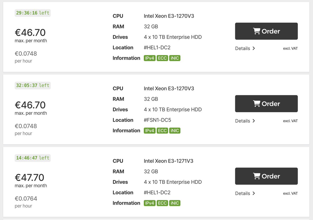 This is your reminder that you can buy a Hetzner server, with 40TB of storage, 32GB of RAM, and *unlimited* bandwidth for €46.