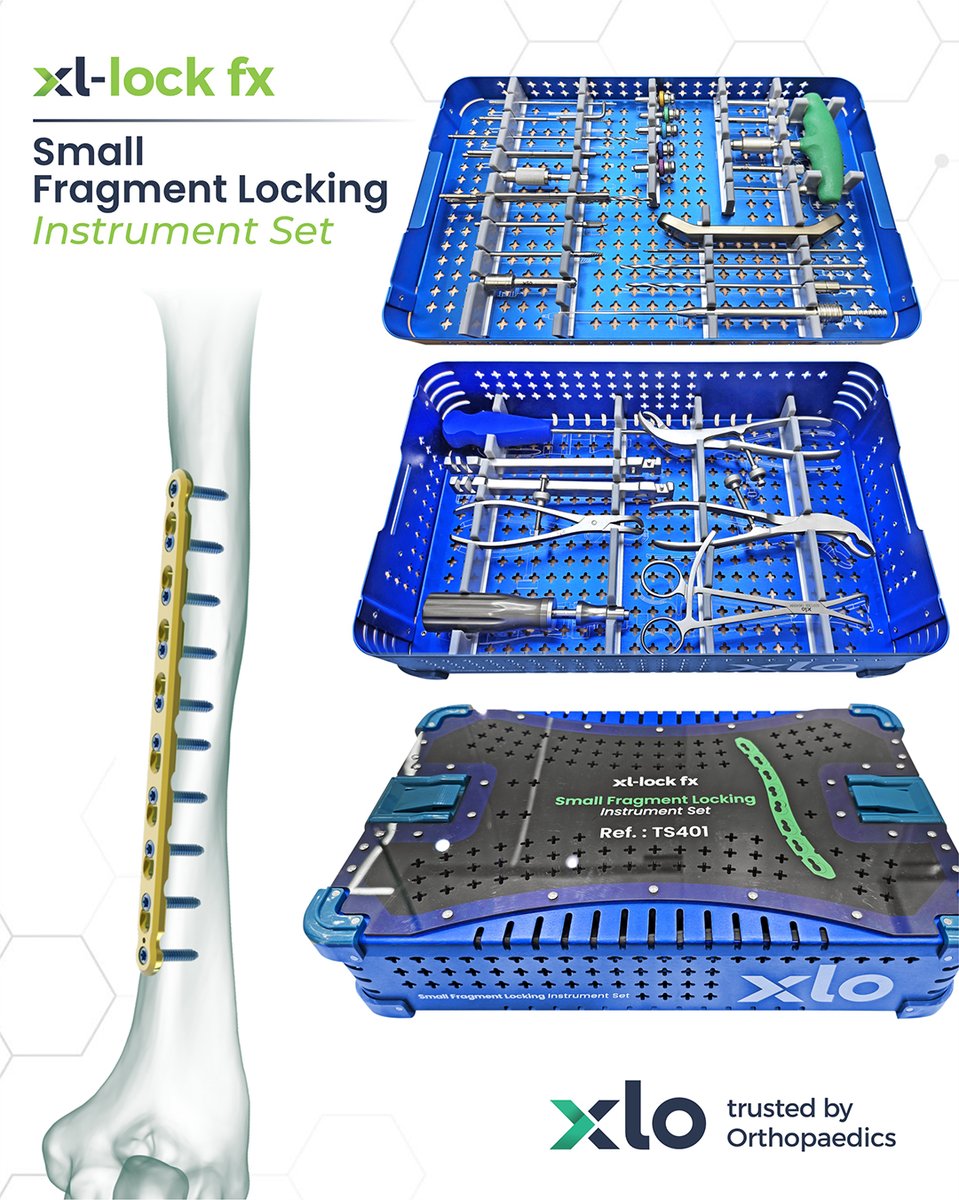 xlortho's tweet image. Fix with Confidence. Powered by xlo – Trusted by Orthopaedics.
#SmallFragmentFixation #LockingPlateSystem #OrthopaedicInstruments #FractureFixation #BoneHealingTools #PrecisionSurgery #TrustedBySurgeons #OrthopaedicSolutions #SurgicalInnovation #TraumaSurgeryTools #OrthoCare