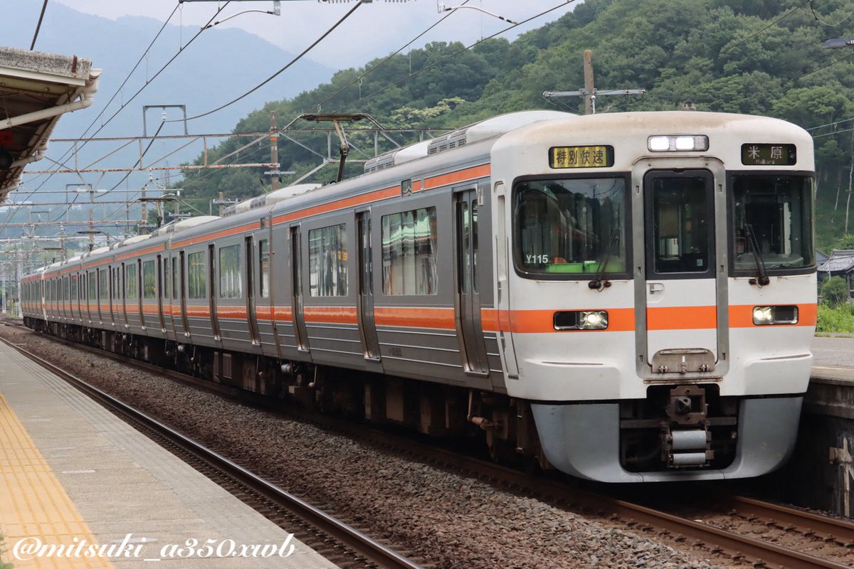 JR東海 313系5000番台(Y115)+313系5300番台(Z3) 特別快速 米原 2025.06