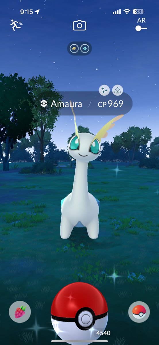 pokebeechboy's tweet photo. Being a while since I played but got a shiny . Shiny Amaura encounter ! ✨ https://t.co/FDK2YS9K4C