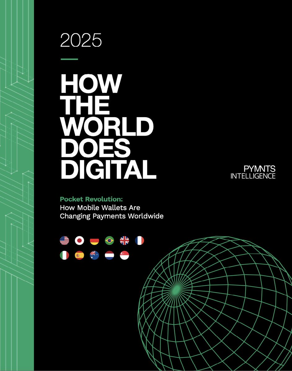 Monica Jasuja (@jasuja) on Twitter photo The mobile wallet revolution isn't coming—it's already here. PYMNTS Intelligence's "How the World Does Digital 2025" reveals mobile wallets now power 35% of online transactions across 11 major economies.
The stats will surprise you 🧵👇
<a href="/SpirosMargaris/">Spiros Margaris</a> <a href="/psb_dc/">Theodora (Theo) Lau - 劉䂀曼 🌻</a> <a href="/efipm/">Dr Efi Pylarinou</a> The mobile wallet revolution isn't coming—it's already here. PYMNTS Intelligence's "How the World Does Digital 2025" reveals mobile wallets now power 35% of online transactions across 11 major economies.
The stats will surprise you 🧵👇
<a href="/SpirosMargaris/">Spiros Margaris</a> <a href="/psb_dc/">Theodora (Theo) Lau - 劉䂀曼 🌻</a> <a href="/efipm/">Dr Efi Pylarinou</a>