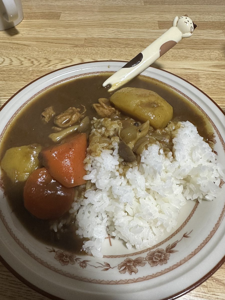 May_Midori_'s tweet photo. この間妹ちゃんが家に遊びに来てくれて相方がカレー作ってくれた
挑戦美味しかった
相方のカレー最高すぎてオカワリいっぱいしちゃった🍛
#緑めい
#相方のカレー
#日常 https://t.co/R2qvD07ySN