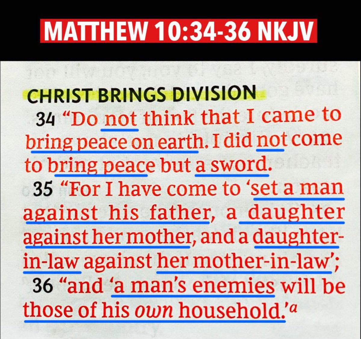 Matthew 10:34-36