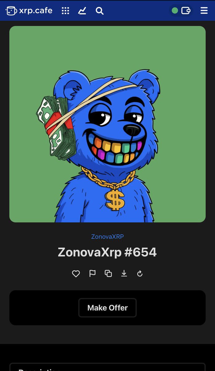 ZonovaXRP (@zonovaxrp) on Twitter photo Wow, one of the hidden traits of <a href="/Snub_Bearxrp/">Snub BearXRP</a> 🐻has been discovered the money band on the head gives it a clean look!🔥
ZonovaXRP brings together 3 artists in one collection! Minting is still available. xrp.cafe/collection/zon…
#XRP #XRPL #XRPCommunity Wow, one of the hidden traits of <a href="/Snub_Bearxrp/">Snub BearXRP</a> 🐻has been discovered the money band on the head gives it a clean look!🔥
ZonovaXRP brings together 3 artists in one collection! Minting is still available. xrp.cafe/collection/zon…
#XRP #XRPL #XRPCommunity