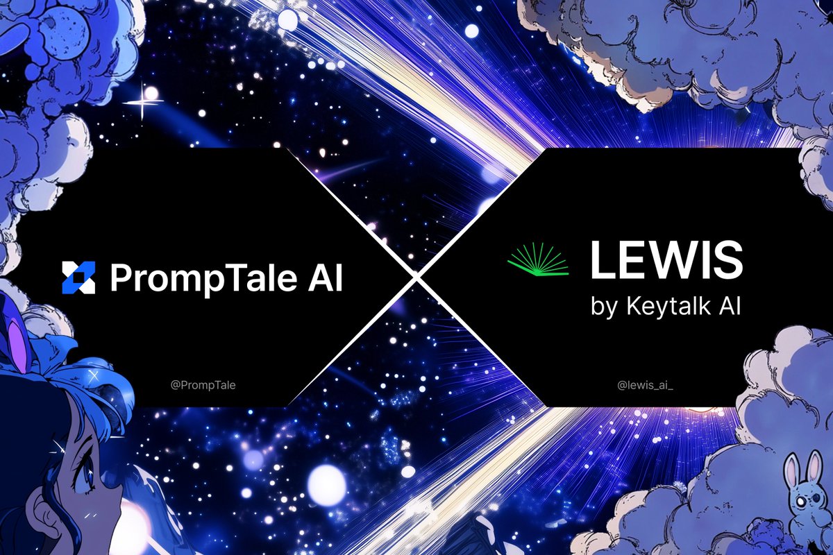 PrompTale's tweet photo. 🤝PARTNERSHIP ANNOUNCEMENT

@PrompTale × @lewis_ai_ 

PrompTale AI is teaming up with Lewis AI, an #AI platform that transforms your ideas into remixable, monetizable on chain IPs in minutes🚀

Through this partnership, we’ll join forces to expand #Web3 services from AI powered creation to token based engagement building a future where creativity meets blockchain.