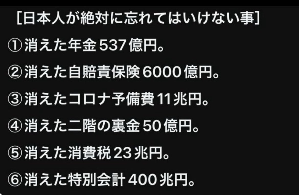 369pandamegane's tweet photo. @himuro398 この消えた税金の行方を公開して欲しい。 https://t.co/xeSjylGjQY