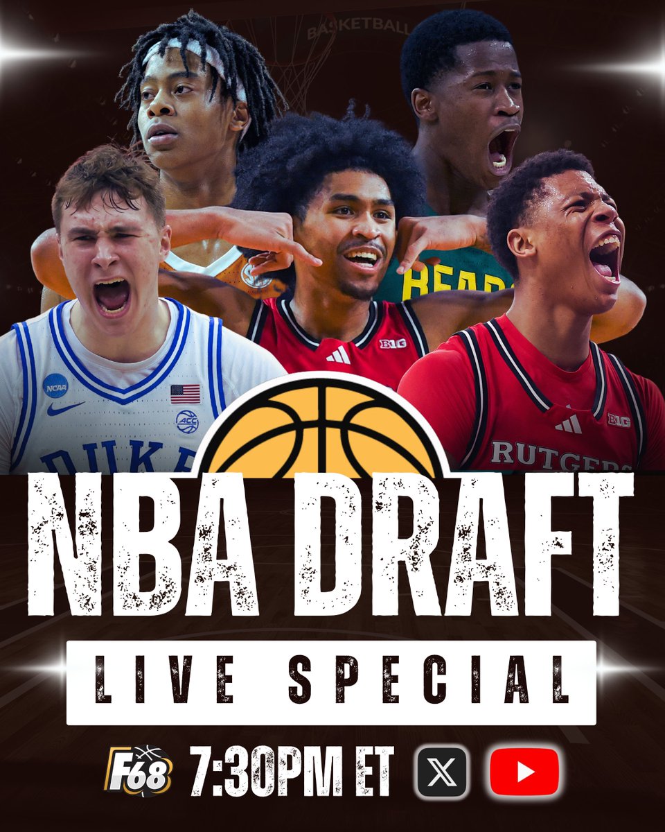 The Field of 68 (@thefieldof68) on Twitter photo The NBA Draft is just two days away 👀
Tap in as we react LIVE to the picks as they happen Wednesday night starting at 7:30pm ET! 🔥
<a href="/RobDauster/">Rob Dauster</a> x <a href="/GoodmanHoops/">Jeff Goodman</a> x <a href="/r22childress/">Randolph Childress</a> x <a href="/Johnhenson31/">John Henson</a>
TUNE IN:
youtube.com/live/xWu9HFi1q… The NBA Draft is just two days away 👀
Tap in as we react LIVE to the picks as they happen Wednesday night starting at 7:30pm ET! 🔥
<a href="/RobDauster/">Rob Dauster</a> x <a href="/GoodmanHoops/">Jeff Goodman</a> x <a href="/r22childress/">Randolph Childress</a> x <a href="/Johnhenson31/">John Henson</a>
TUNE IN:
youtube.com/live/xWu9HFi1q…