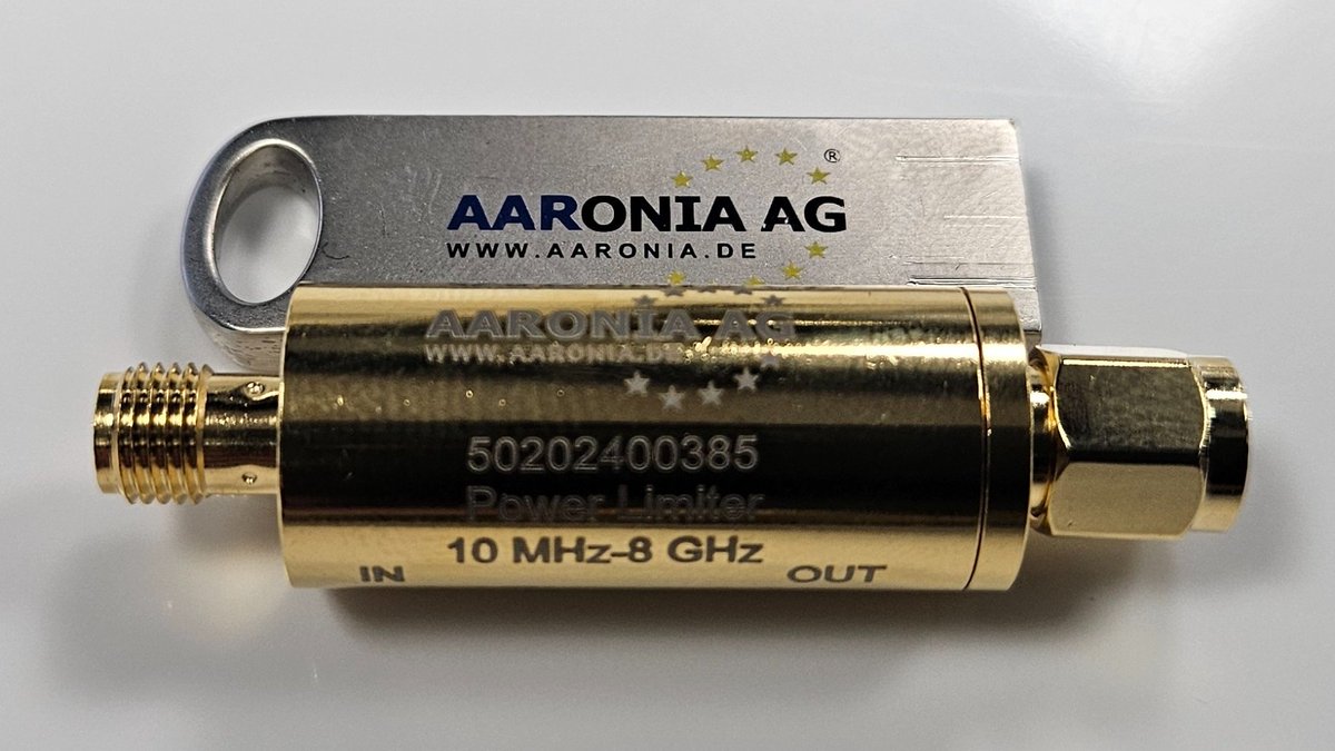 Get our 8GHz RF Limiter for only 50 Euros at HAM RADIO Friedrichshafen 🤑
100 Euro discount! Massive shield &amp; best quality. Test it live at our booth &amp; meet #HB9FXQ. Lots of stock to sell!
#Aaronia #hamradio #hamr #friedrichshafen #hamradio2025 #RF #SDR