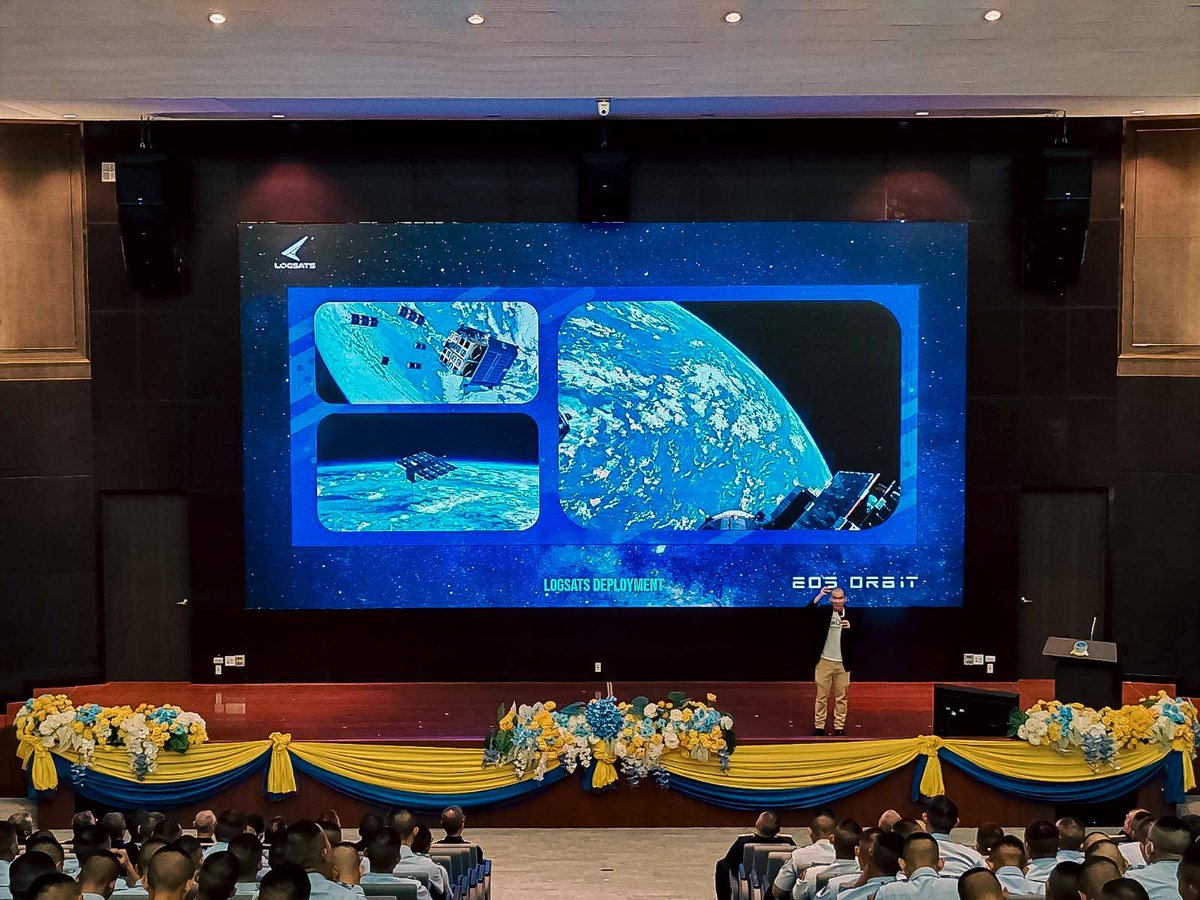 EOSORBIT's tweet photo. On June 12, 2025, Mr. Supiti Buranawattanachoke, Chairman of EOS Orbit, was invited as a keynote speaker at the Annual Research Horizons Seminar 2025, held at the Navaminda Kasatriyadhiraj Royal Thai Air Force Academy.

His talk, titled
“Start-up Thai to Space” explored the evolution of Thailand’s emerging NewSpace industry.

He shared EOS Orbit’s journey — from a homegrown space tech start-up to a satellite developer — and highlighted how research, when strategically supported, can fuel national aerospace advancement.

The session attracted strong engagement from cadets, faculty, government representatives, and academic researchers, reflecting growing interest in building a sovereign, innovation-driven space ecosystem in Thailand.

“Space is no longer beyond reach — it’s the next strategic domain for nations ready to lead through technology.”

#EOSOrbit #StartUpThai #SpaceTech #NewSpaceThailand #SupitiBuranawattanachoke #TechForThailand #AerospaceInnovation #ResearchToOrbit #DefenseInnovation #LEOSatellites