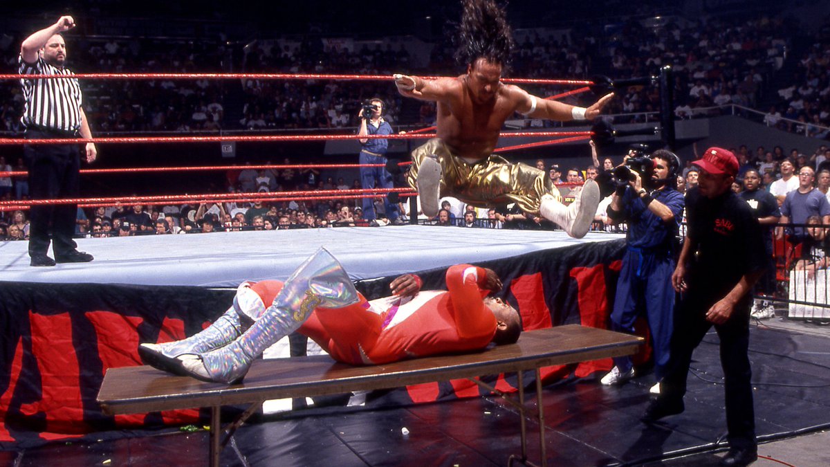 WWFWrestling1's tweet photo. On this day in 1997: Sabu battled and bested Flash Funk on Raw! #WWF #WWERaw #ECW #Wrestling #2ColdScorpio #Sabu https://t.co/arSXbE4IJI