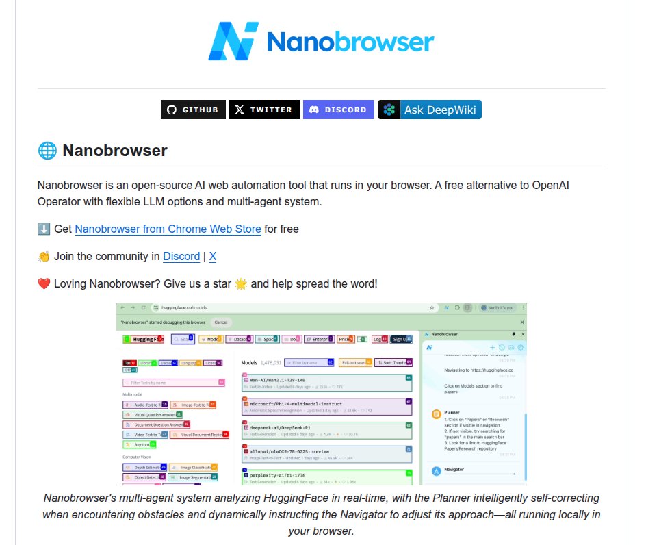rohanpaul_ai's tweet image. Open-Source Chrome extension for AI-powered web automation.
Runs local, privacy-preserving multi-agent web automation
→ Orchestrates Navigator, Planner, Validator via any LLM provider
→ Chrome/Edge extension automates scraping, form filling, summarization
→ Open-source zip…