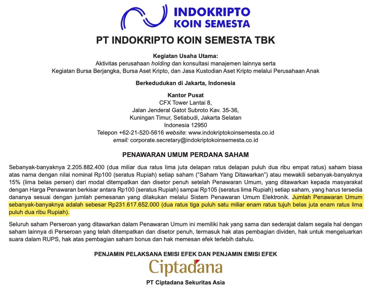 dojjunn's tweet photo. Lanjutan pembahasan kemaren.
Let's go bahas prospektus $COIN

Indokripto Koin Semesta—Selalu ada dua sisi dalam sebuah koin. 

Dejavu Play?

a thread🧵 https://t.co/xQad6oAEQ6