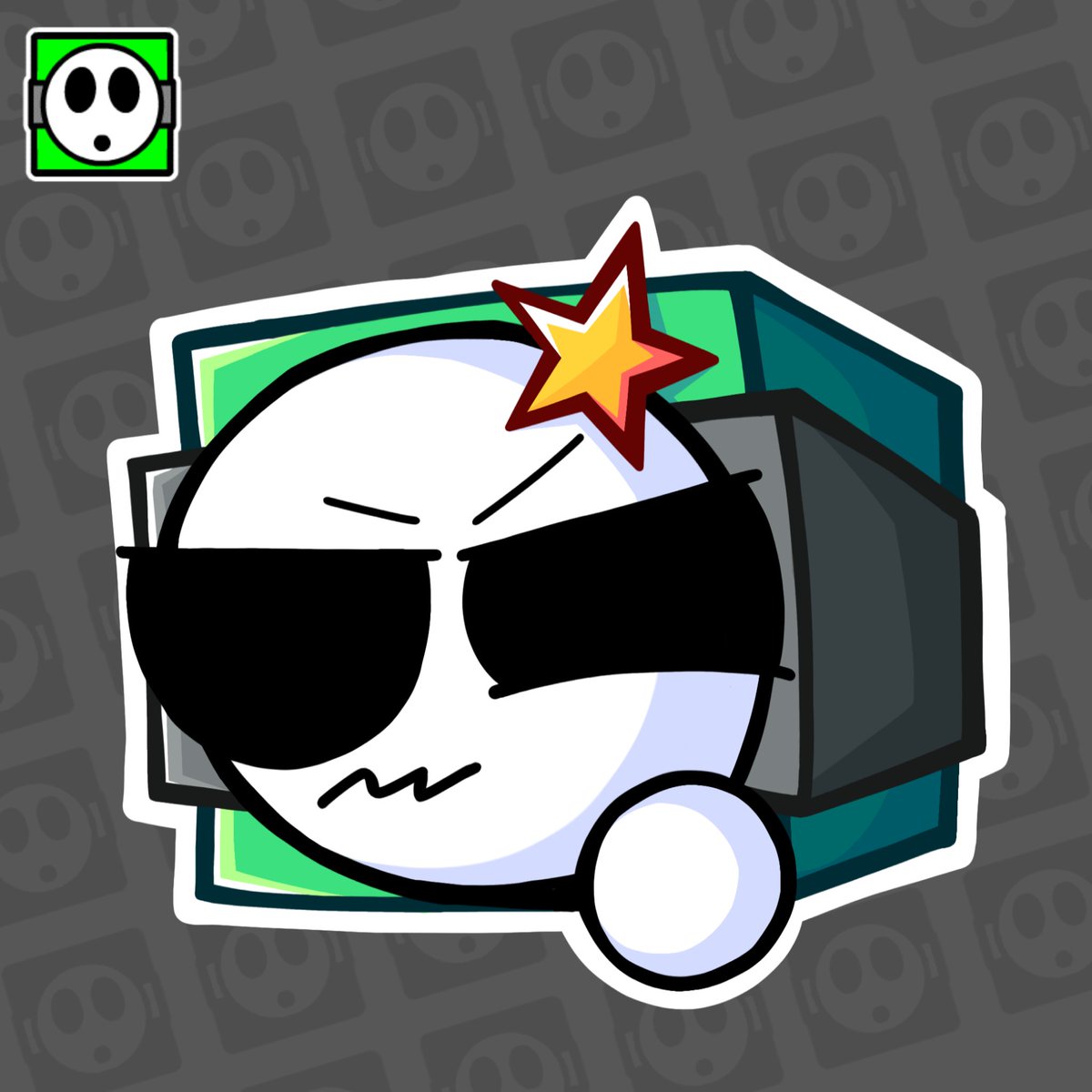 Le hice un dibujo a un amigo de FB, ya lo tenía hace días, solo lo coloree a mi estilo y obviamente corregí un poco las líneas 

No es mi mejor dibujo pero bueno, para no dejar la cuenta muerta 🐢☕💚
#GeometryDash #art