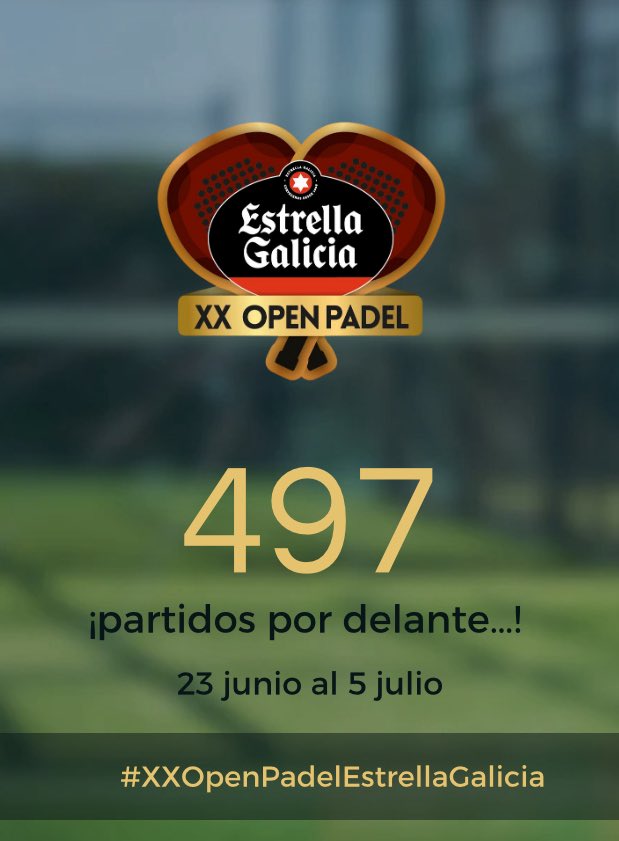 Comienza hoy en el Real Club de Tenis de A #Coruña el #XXOpenPadelEstrellaGalicia 

¡497 partidos por delante! 😊