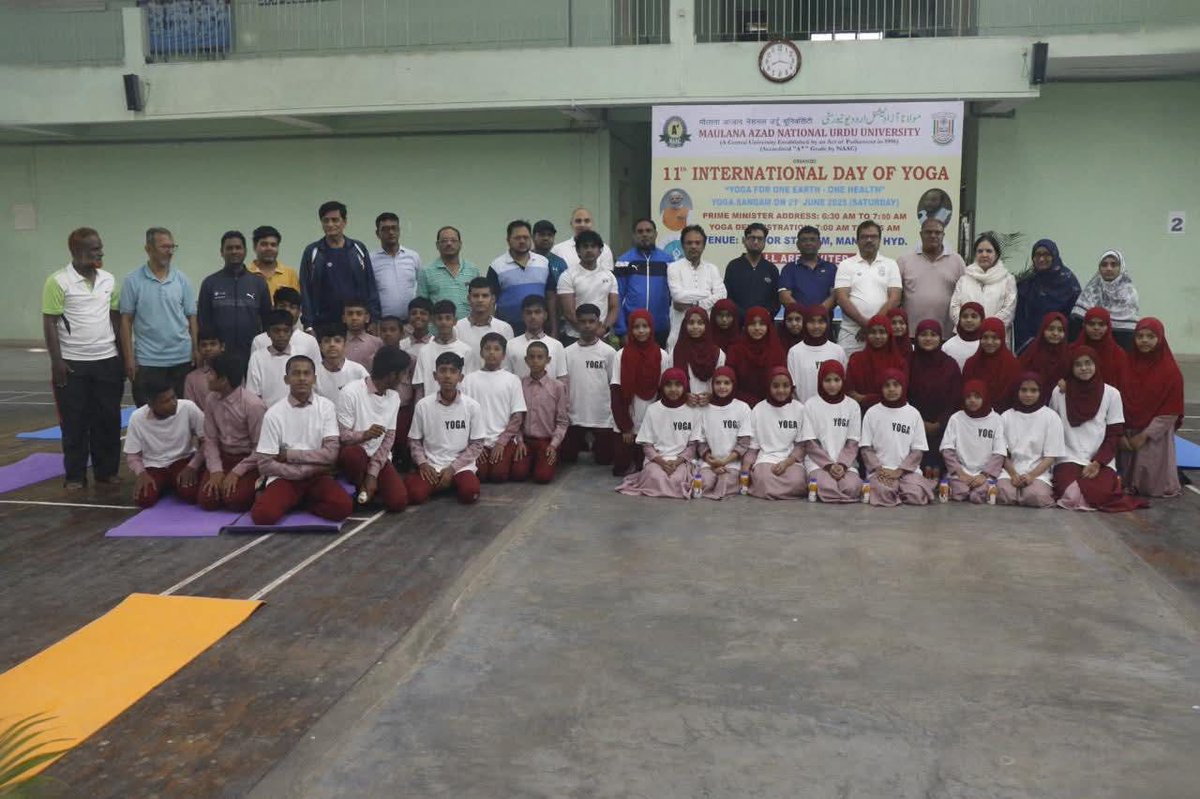 #IDY2025 Celebrations at <a href="/officialmanuu/">Maulana Azad National Urdu University</a> 
21.06.2025

<a href="/EduMinOfIndia/">Ministry of Education</a> <a href="/PMOIndia/">PMO India</a> <a href="/dpradhanbjp/">Dharmendra Pradhan</a>  <a href="/AICTE_INDIA/">AICTE</a> <a href="/ugc_india/">UGC INDIA</a> <a href="/SyedAinulHasan3/">Syed Ainul Hasan</a> <a href="/skishtiaque/">Ishtiaque Ahmed</a>