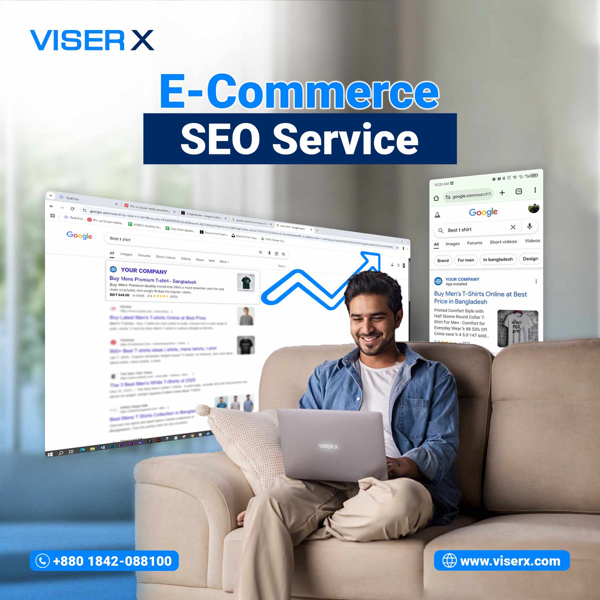 Stop relying only on paid media! Boost your sales with E-commerce SEO. 

Outrank competitors and rank higher on Google with VISER X’s custom SEO strategies. Drive organic traffic, enhance UX, and grow sustainably! 

🌐viserx.com/seo-service-co… 

#VISERX #SEO