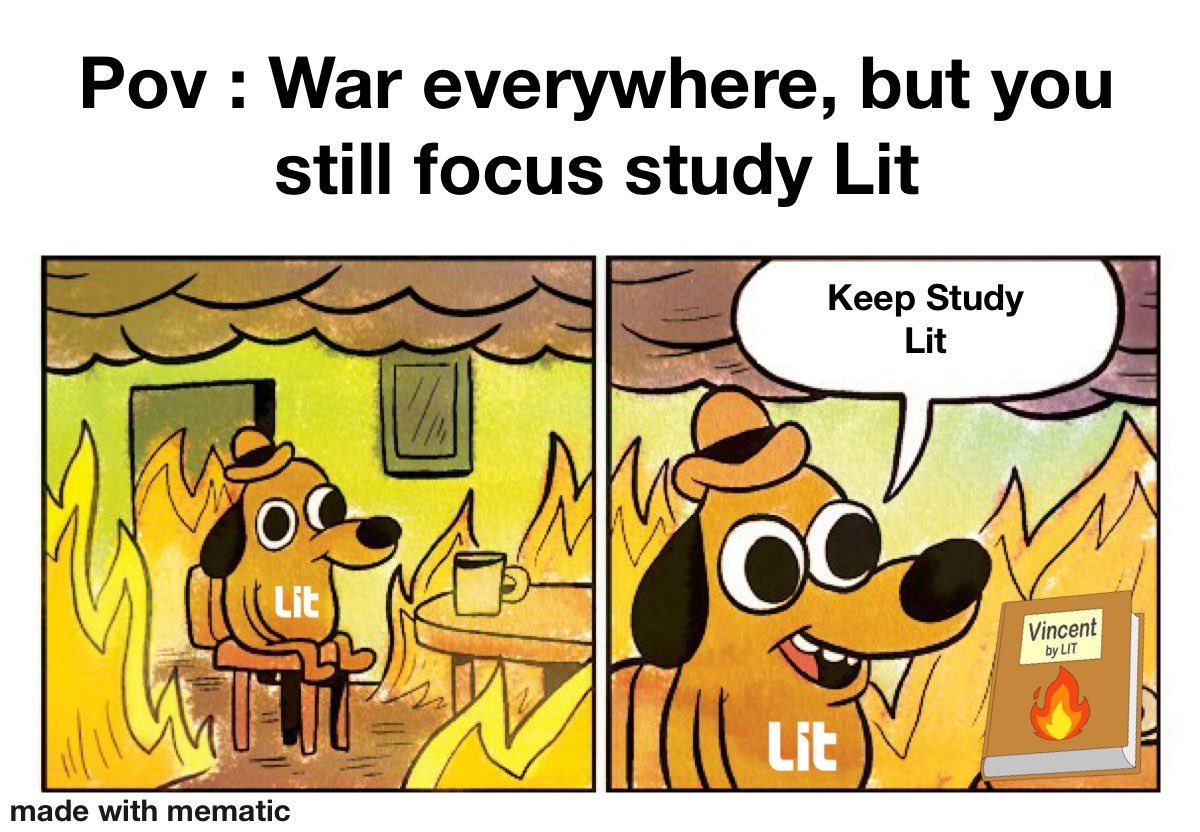 War everywhere, still locked in study <a href="/LitProtocol/">Lit Protocol 🔑</a> 

Wish Peace for everyone, every country❤️🥹

#Meme #LitProtocol