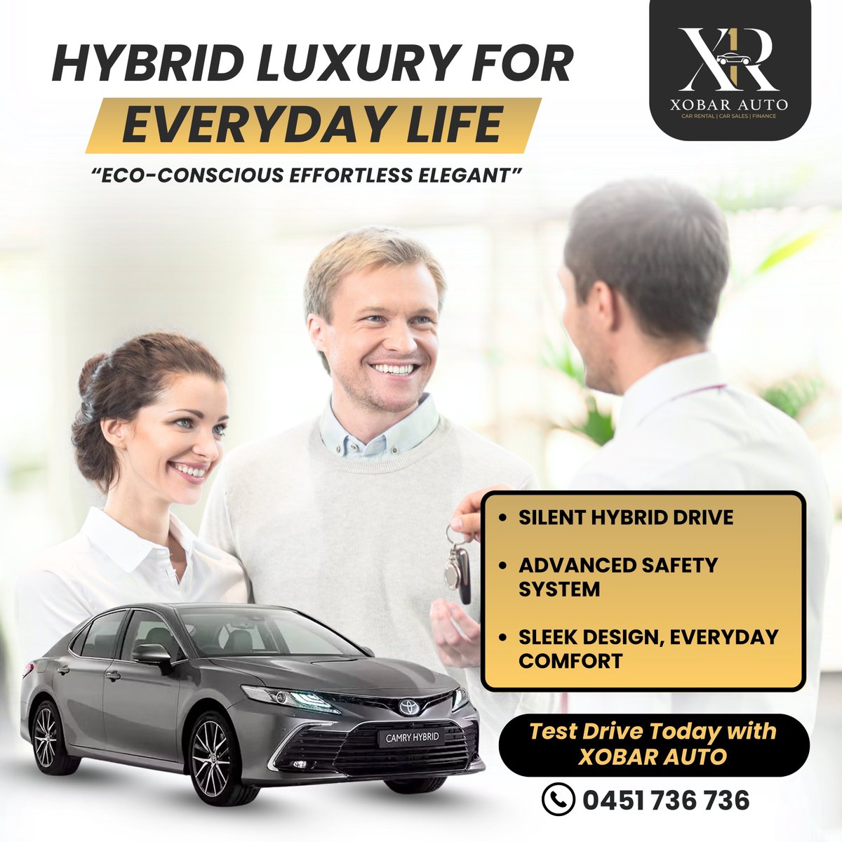 xobarauto's tweet photo. Drive smarter, live smoother.
The Camry Hybrid redefines your daily drive — stylish, silent, and sustainable.
✨ Comfort meets innovation, every mile of the way.

🚗 Book your test drive now at XOBAR AUTO.
📞 0451 736 736

#CamryHybrid #HybridDrive #SmartDriving #EcoLuxury https://t.co/gcFSDZgK78