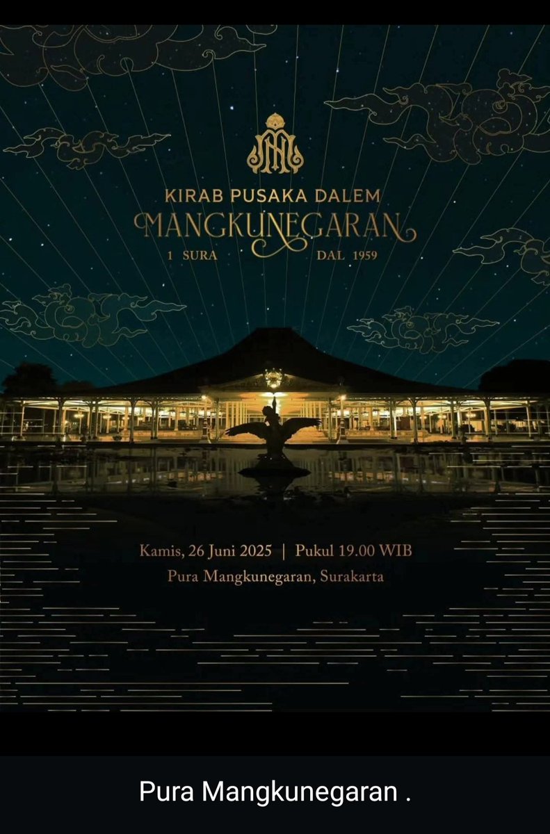 Acara Malam Satu Suro di Solo...✍️✍️✍️ini yg Puro Mangkunegaran 👇👇👍🤩