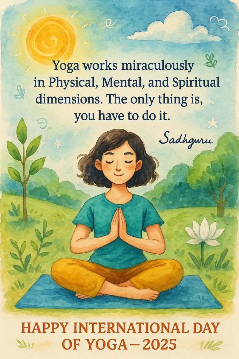 ChicoryLife's tweet photo. Professionally a fashion designer , practising mindful living. And Yoga has been a part of my journey. I’am loving this journey that I have stepped into making each day a little better, like a pebble slowly shaped smooth by the flow. 🫖  I could resonate so well  with this quote  🌤️🌈✨
  #yogagirl  #InternationalYogaDay  #SadhguruQuotes