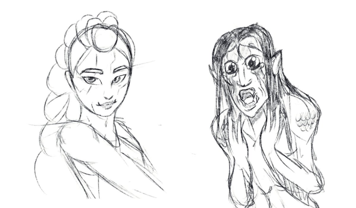 Sketches 
You can tell that I care for Jelly the water demon