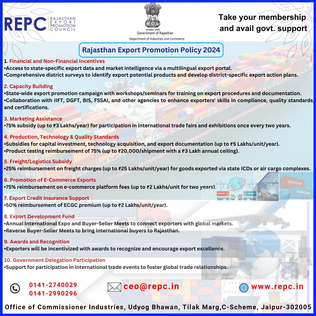 Rajasthan Export Promotion Council (REPC) tweet media
