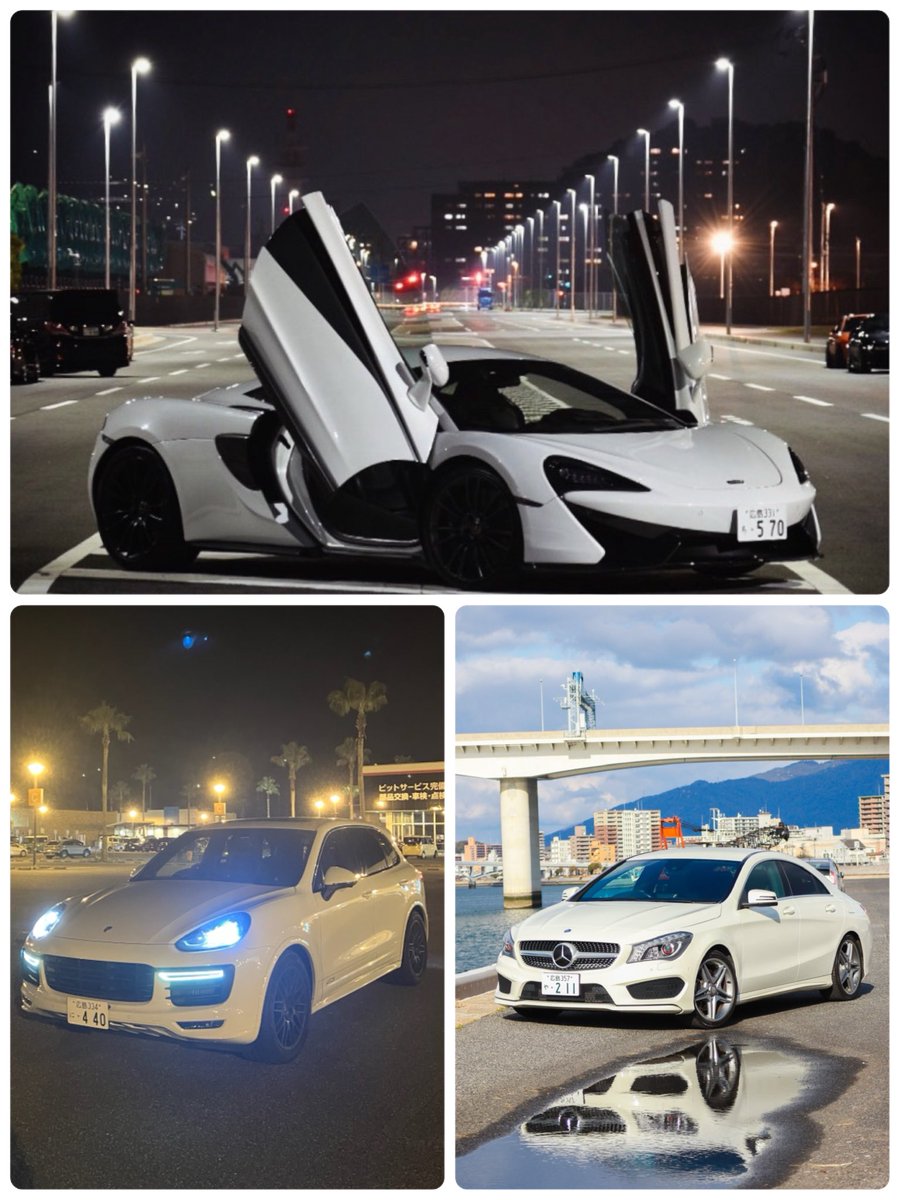 Mitsutakafan's tweet photo. Such a my cars in here🏎️
Greatest power has🔥
#McLaren #mclaren570s
#Porsche #cayenne
#Mercedes #cla250
#Supercars #スーパーカー
#広島スーパーカー #広島 https://t.co/h8EG8Y122D