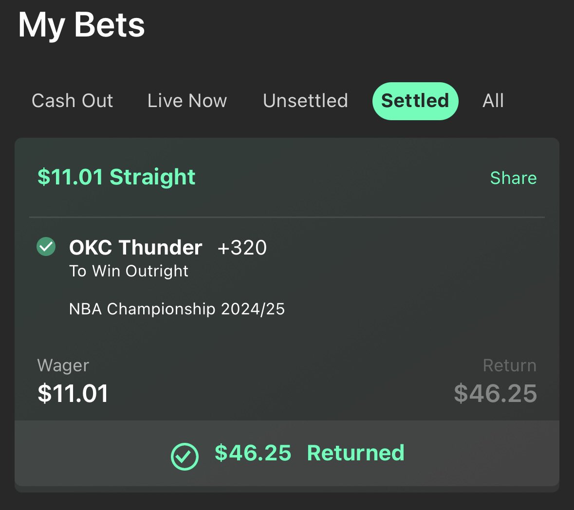 Made this bet a while ago lmao