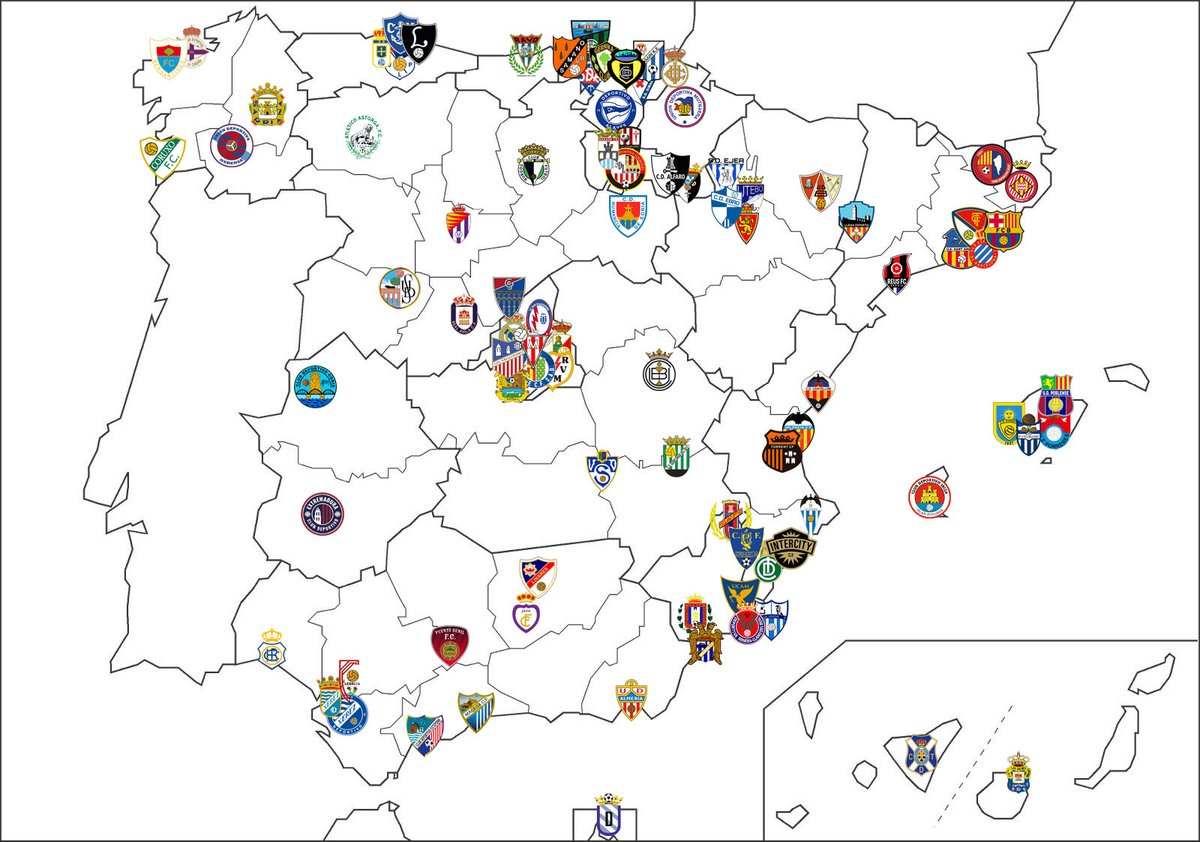 José Raúl González (@joseragonfid) on Twitter photo 🗺️Mapa y equipos de Segunda Federación 🗺️Mapa y equipos de Segunda Federación