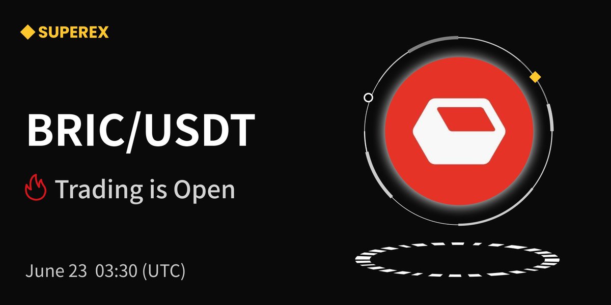 🔥#SuperEx niêm yết giao dịch Spot: $BRIC (<a href="/RedbrickLand/">Redbrick</a>)

🔸Mở cặp giao dịch: $BRIC/USDT
🔹Thời gian gửi tiền: Đã mở
🔹Thời gian giao dịch: Đã mở
🔸Giao dịch tại đây: superex.com/trade/BRIC_USDT

👉Chi tiết: support.superex.com/hc/en-001/arti…

#SuperEx #SuperExVietnam #BRICToken