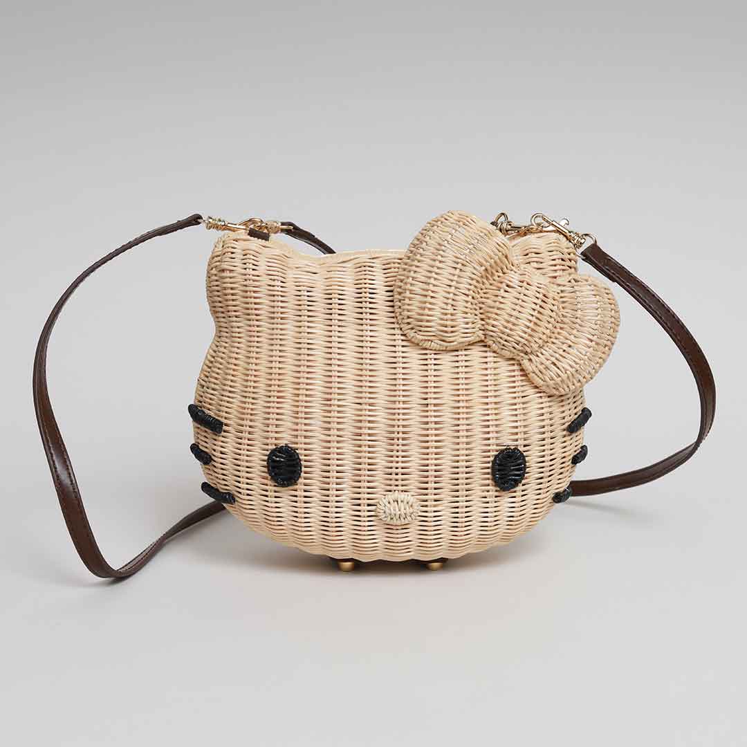 サンリオ マイメロディ フェイス型 ラタンバスケット sanrio（サンリオ