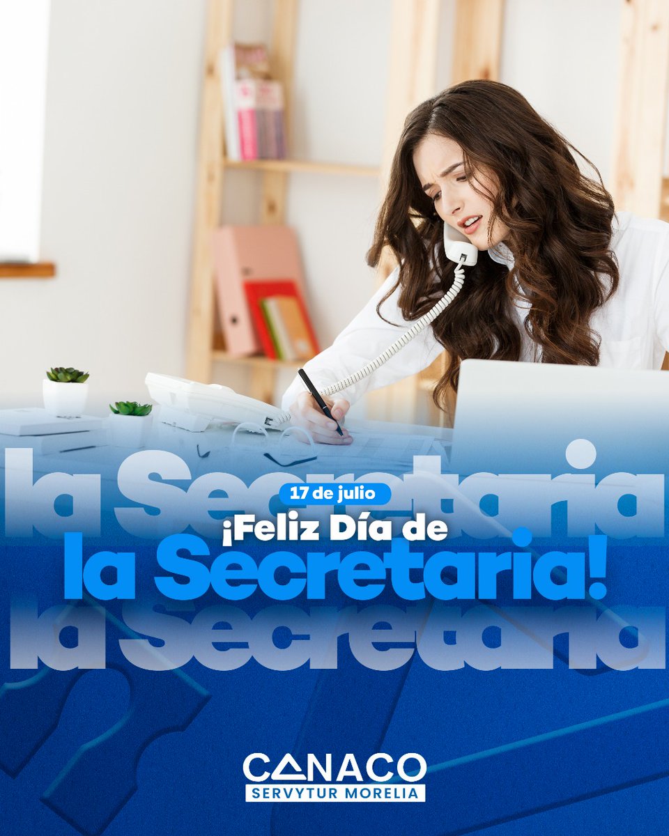 🎉 ¡Feliz Día de la Secretaria!
En CANACO Morelia, agradecemos su dedicación y esfuerzo, que son clave para el éxito de nuestra organización.

🌟 ¡Hoy celebramos su trabajo y compromiso!

#DíaDeLaSecretaria #CANACOMorelia #GraciasPorTodo