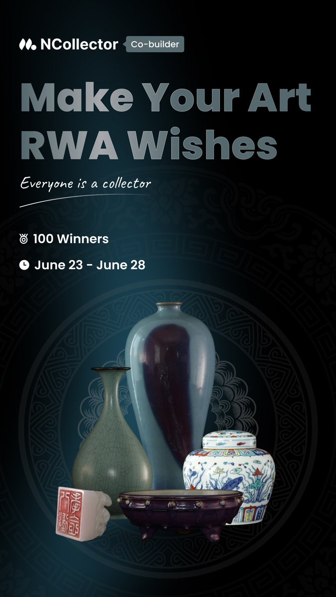 Make your art #RWA wishes at #NCollector✨

The NCollector 4th Launchpad ( $CHUN) has kicked off on June 21st! ➡ncollector.com/en/launchpad/4

🎉To celebrate this milestone, we're introducing the Co-builder role. We believe the future of fractional #RWA art through tokenization is