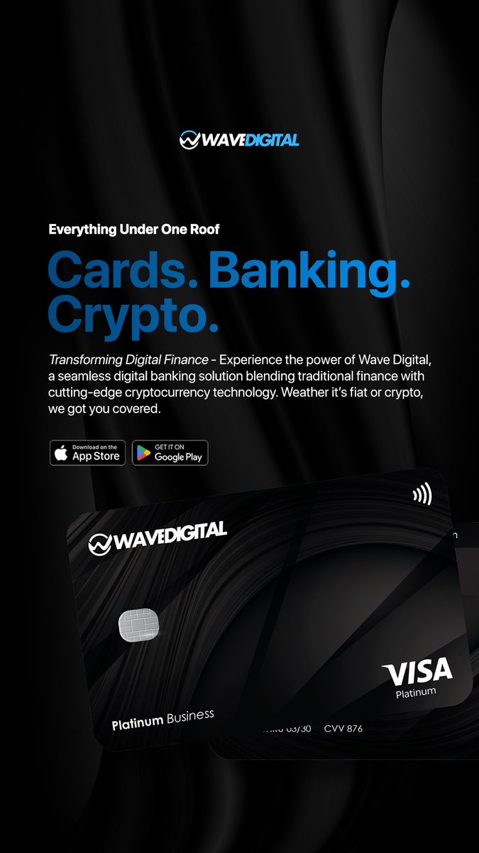 WAVEDigiPay's tweet image. Simplify your wallet. One card. Multiple currencies.

Global spending made simple with Wave Digital.
Tap the link in bio and ride the wave.