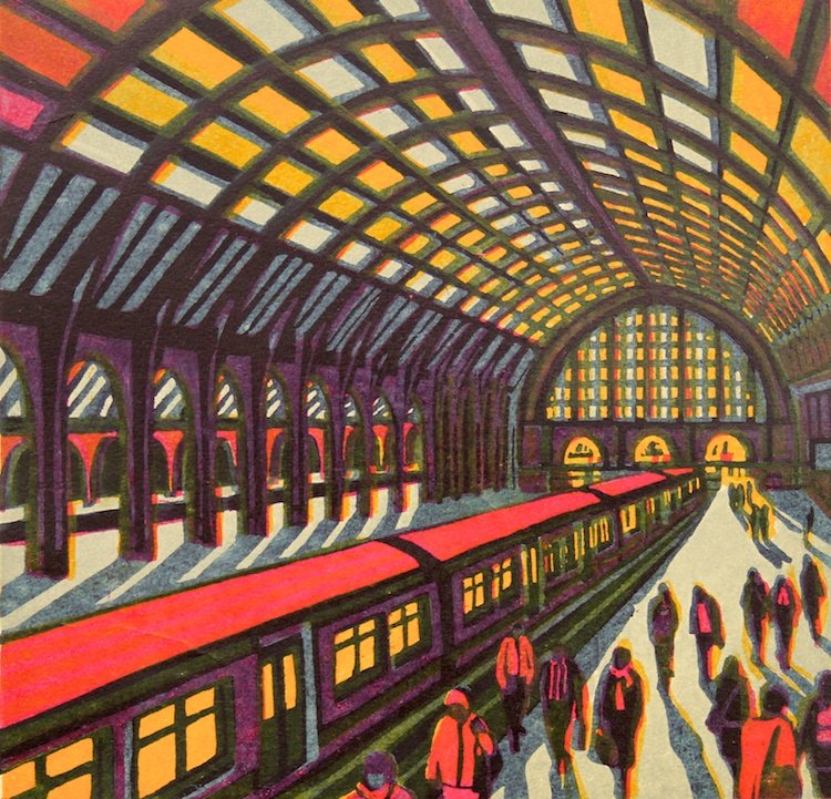 womensart1's tweet photo. 'New Day Dawning' by UK printmaker Gail Brodholt #WomensArt #Monday https://t.co/e4Nt2KfvdT