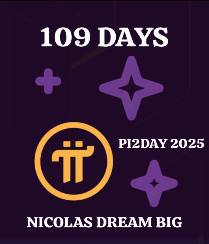Pi Network 104 Days ⌚️
109 Days Pi2Day celebration 🎉 

Drop Your Profile Username 
Mainly Focus on social interactions and rewards through hardwork 

Retweet👈