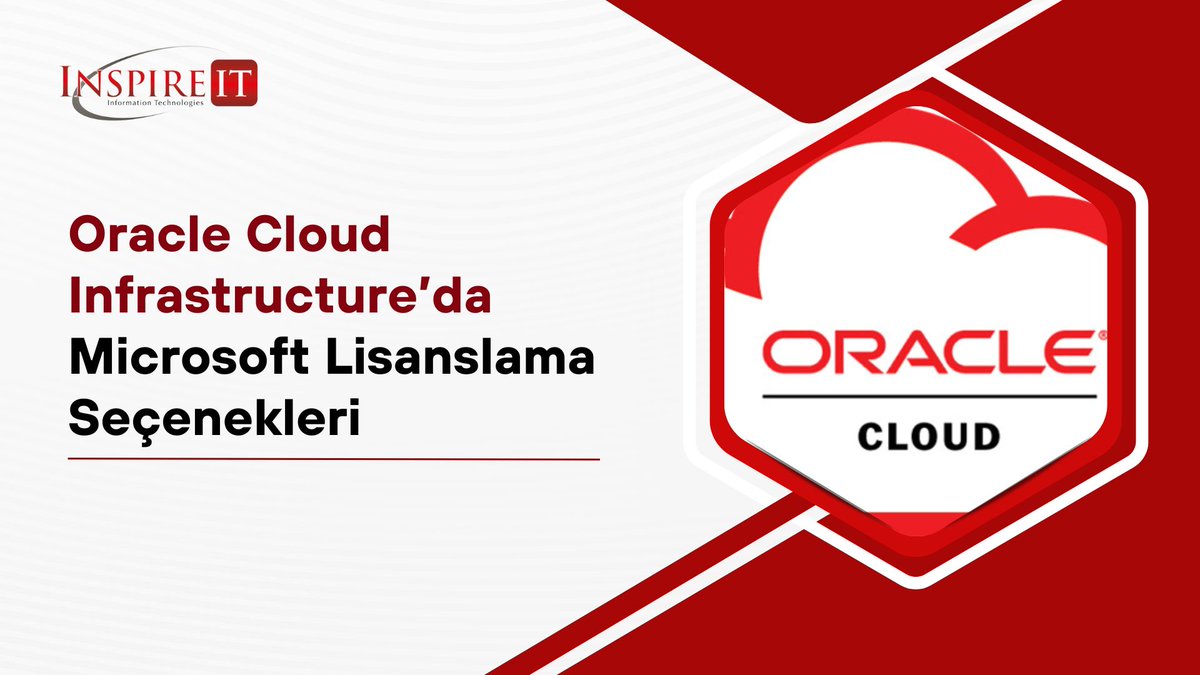 ☁️ OCI’de Microsoft lisanslama kolaylaştı!
🔹 Windows Server için iki seçenek:
✔ OCI sağladığı lisans
✔ Microsoft BYOL (Kendi lisansını getir)

💡 BYOL artık sadece özel sunucularla sınırlı değil!
📩 info@inspiriit.com.tr

#InspireIT #OracleCloud #MicrosoftBYOL #BulutBilişim