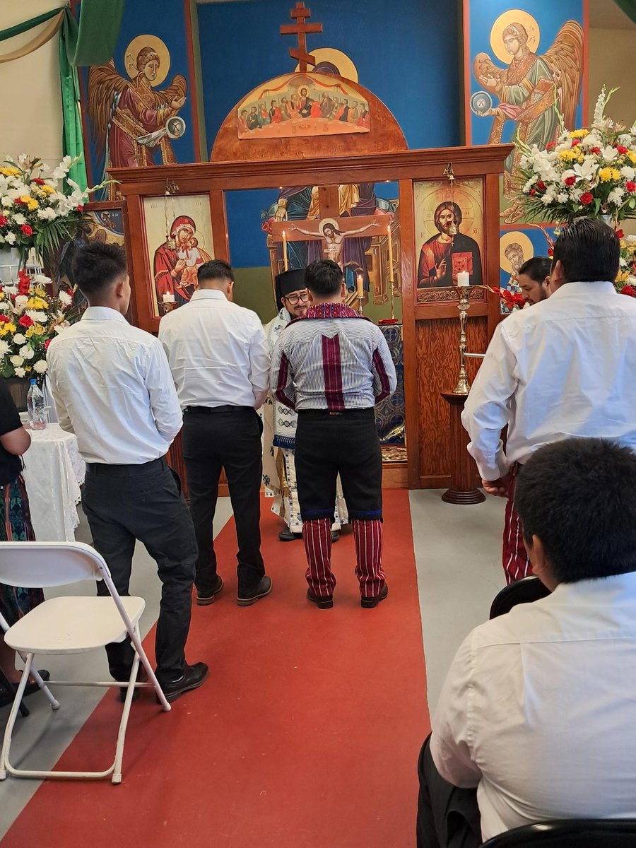 sdrexlerESPM42's tweet image. Photos from my trip to the Guatemalan Orthodox parish today. There were probably around 400 attendees total. Two men were chrismated during the service.